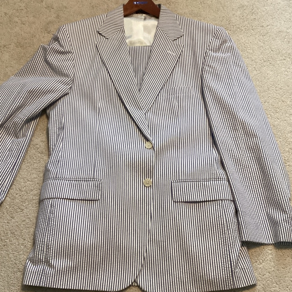 Classic Seersucker Tailored Suit